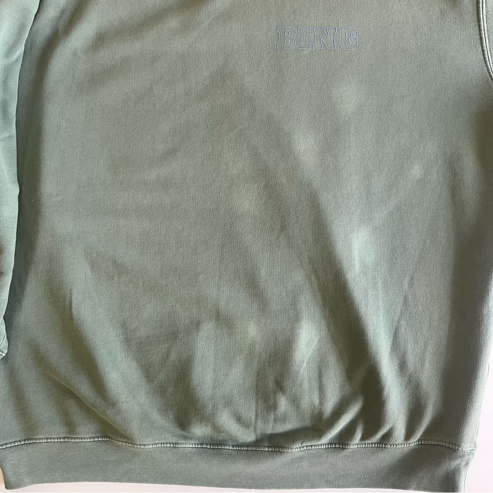 Anine Bing Cody Sweatshirt Bing Live in Green Size M - Picture 14 of 14